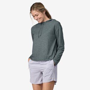 Patagonia Long-Sleeve Glorya Hooded Top // size S // Nouveau Green